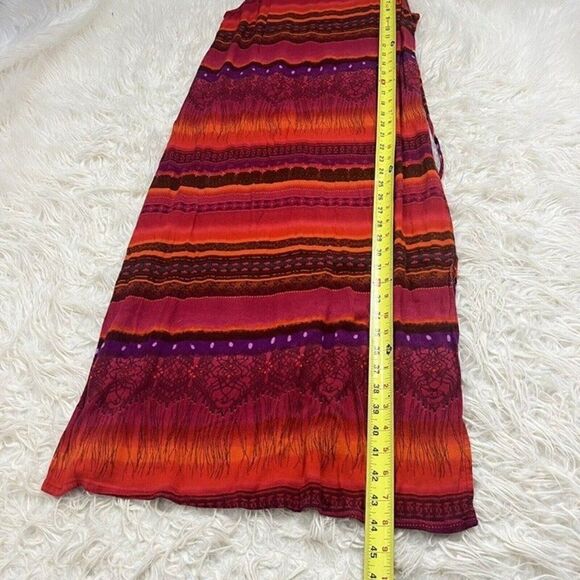 R&K Originals Womens Vintage 90s Red Sleeveless Sheath Abstract Maxi Dress 12P - Picture 8 of 12